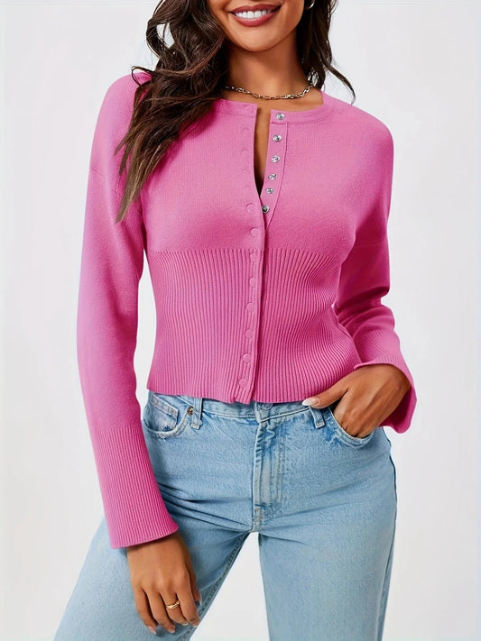Slim Fit Ribbed Knit Crop Sweater