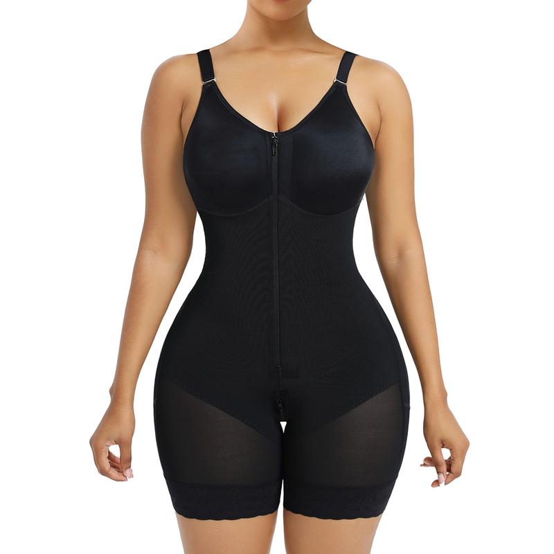 Women’s Colombianas Shapewear – Tummy Control, Butt Lifter, Detachable Straps & Zipper Crotch